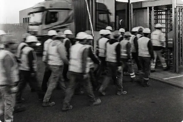 Contractors pre-cleared before arrival to increase site throughput